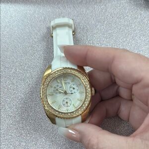 Invicta Women's Gold and White Watch